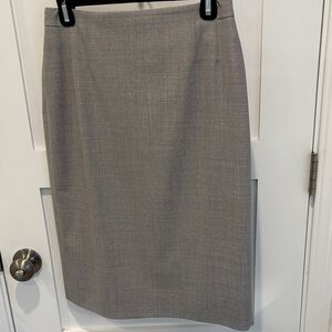 MM Lafleur Cobble Hill - Tropical Wool Light Gray Pencil Skirt Size 6
